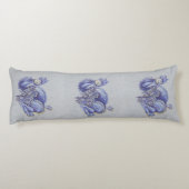 Blauwe draak lichaamskussen (Achterkant)