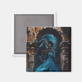 Blauwe draak magneet (Voorkant / Achterkant)