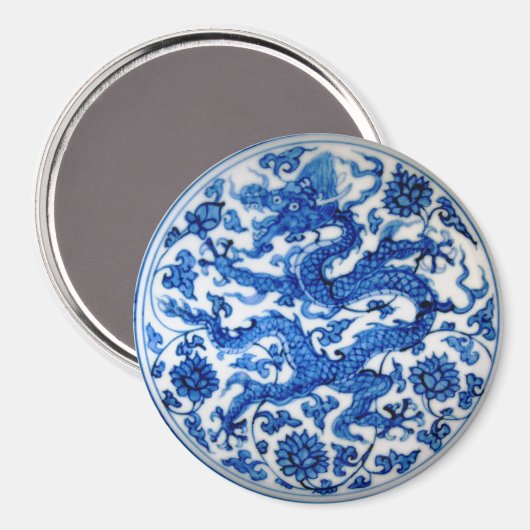 Blauwe draak magneet (Voorkant / Achterkant)