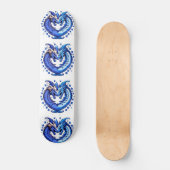 Blauwe draak met sterren persoonlijk skateboard (Voorkant)