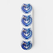 Blauwe draak met sterren persoonlijk skateboard (Voorkant)