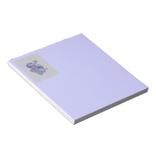 Blauwe draak notitieblok (Schuin)