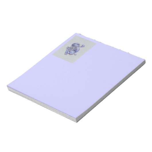 Blauwe draak notitieblok (Linkerzijde)