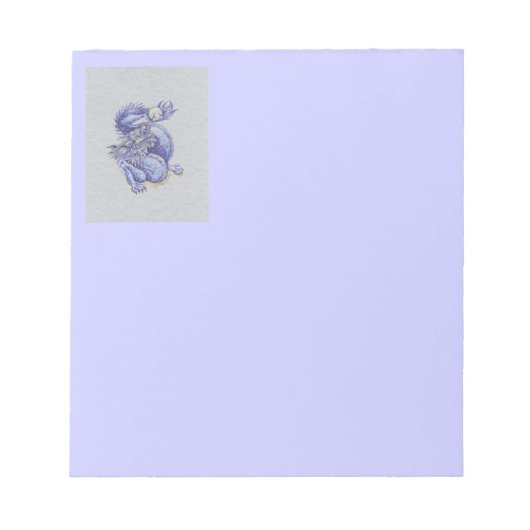 Blauwe draak notitieblok (Voorkant)