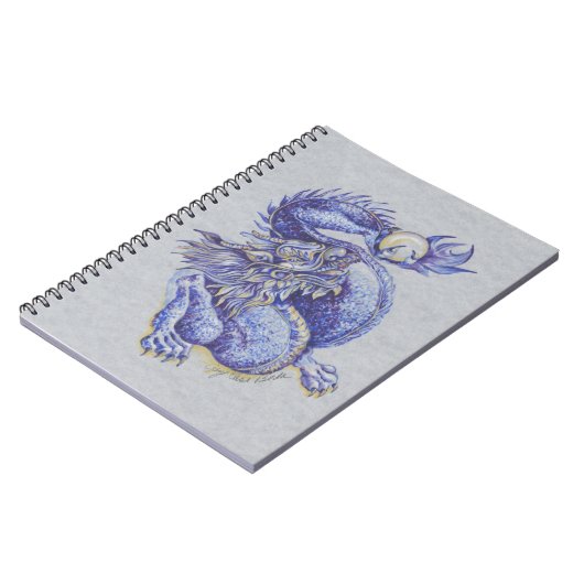 Blauwe draak notitieboek (Linkerzijde)