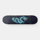 Blauwe Draak op Draakenschubben Persoonlijk Skateboard (Horizontaal)