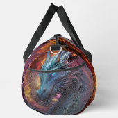 Blauwe Draak op Vurige Achtergrond Plunjezak (Rechts)