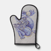 Blauwe draak ovenwant (Voorkant)