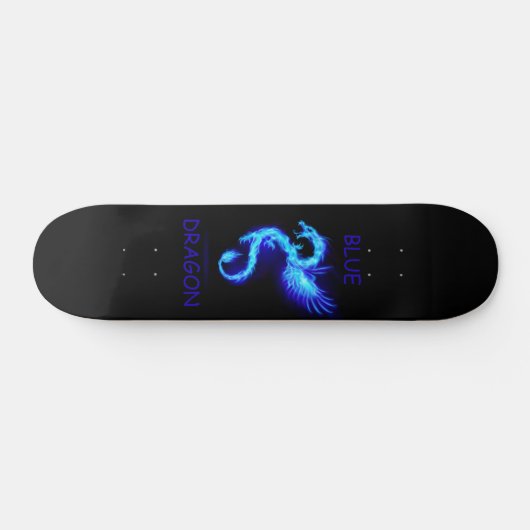 Blauwe draak persoonlijk skateboard (Horizontaal)
