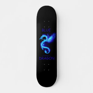 Blauwe draak persoonlijk skateboard