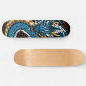 Blauwe draak persoonlijk skateboard (Horizontaal)