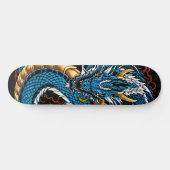Blauwe draak persoonlijk skateboard (Horizontaal)