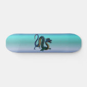 Blauwe draak persoonlijk skateboard (Horizontaal)