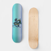 Blauwe draak persoonlijk skateboard (Voorkant)