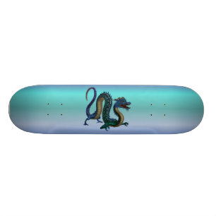 Blauwe draak persoonlijk skateboard