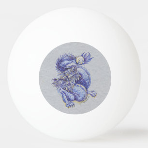 Blauwe draak pingpongbal