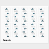 Blauwe Draak Save the Date Stickers (Vel)