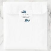 Blauwe Draak Save the Date Stickers (Tas)