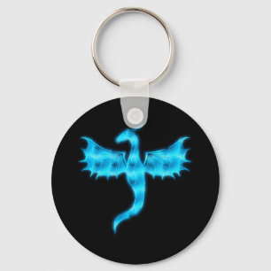 Blauwe draak sleutelhanger