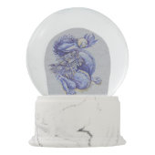 Blauwe draak sneeuwbol (Achterkant)