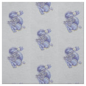 Blauwe draak stof (Swatch)