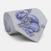 Blauwe draak stropdas (Opgerold)