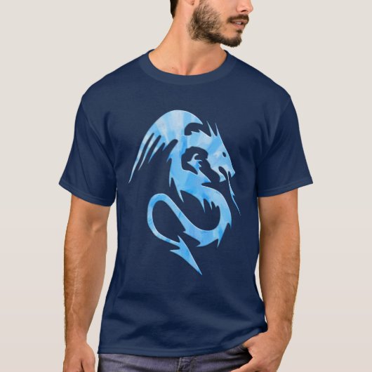 Blauwe draak t-shirt (Voorkant)