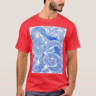 Blauwe draak t-shirt