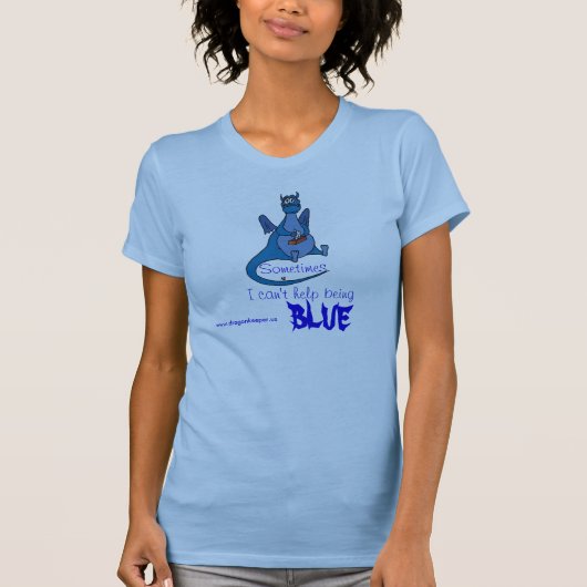 Blauwe draak t-shirt (Voorkant)