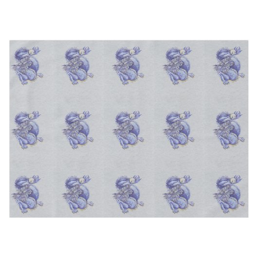 Blauwe draak tafelkleed (Voorkant (Horizontaal))