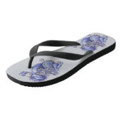 Blauwe Draak Teenslippers (Schuin)