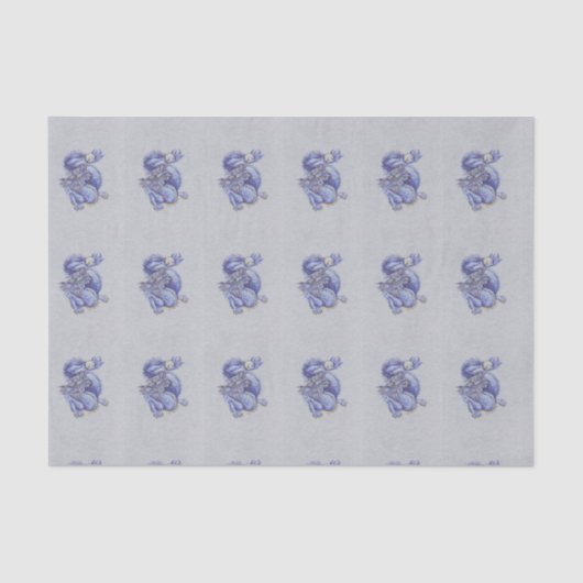 Blauwe draak tissuepapier (Voorkant)