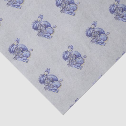 Blauwe draak tissuepapier (Detail)