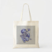 Blauwe draak tote bag (Voorkant)