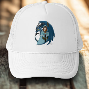 Blauwe Draak Tovenares Sneeuwvlokken Trucker Pet