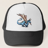 blauwe draak trucker pet (Voorkant)