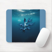 Blauwe Draak van het Zee Muismat (Met muis)