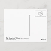 Blauwe draak van Winter Fantasy Natuur Art Briefkaart (Achterkant)