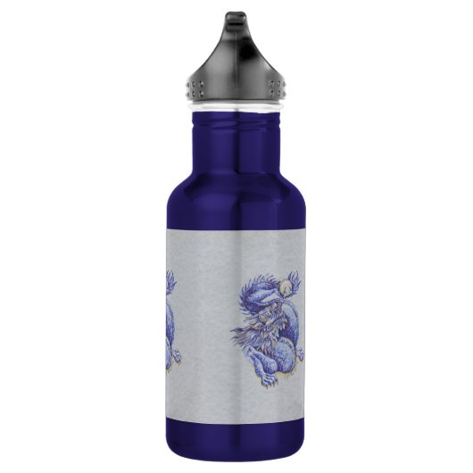 Blauwe draak waterfles (Rechts)