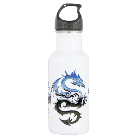 Blauwe draak waterfles (Voorkant)