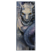 Blauwe draak wijn cadeautas (Achterkant)