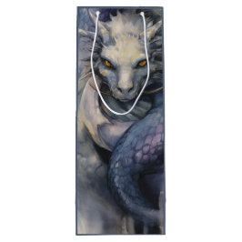 Blauwe draak wijn cadeautas