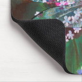 Blauwe dragonfly die op wilde knoflook rust muismat (Hoek)