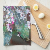 Blauwe dragonfly die op wilde knoflook rust theedoek (Quarter Fold)