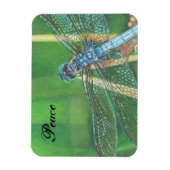 Blauwe Dragonfly kleur potlood kunst op Magnet Magneet (Verticaal)