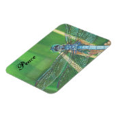 Blauwe Dragonfly kleur potlood kunst op Magnet Magneet (Linkerzijde)