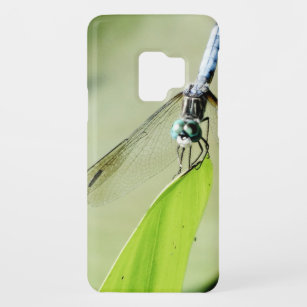 Blauwe Dragonfly op een groen blad Case-Mate Samsung Galaxy S9 Hoesje