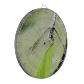 Blauwe Dragonfly op een groen blad Dartbord (Voorkant Links)