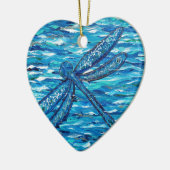 Blauwe dragonfly-schilderingskeramisch siermiddel keramisch ornament (Links)