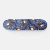Blauwe dragons persoonlijk skateboard (Horizontaal)